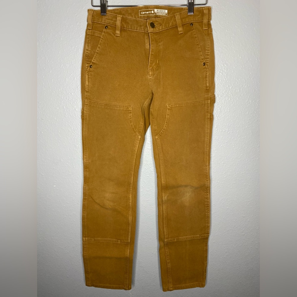 Carhartt Rigged Flex Relax Fit Twill Double Front Work Pant Size 4